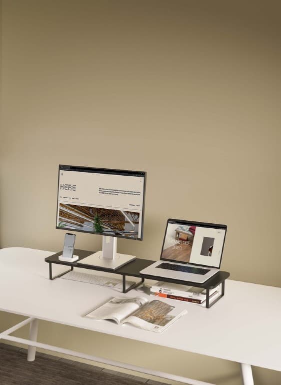 MASA Gembird, pt 2 TV/monitor, max 20 Kg, dimensiune, 1000x260x122mm, rectangular, black, "MS-TABLE2-01" — miniatură