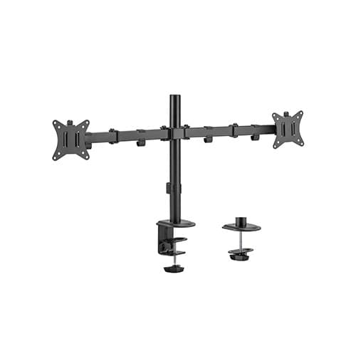 SUPORT de birou Gembird, pt 2 TV/monitor plat, diag. max 17-32 inch, rotatie, inclinare, pivotare, max 9 kg, "MA-D2-01"