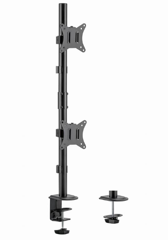 SUPORT de birou Gembird, pt 2 TV/monitor plat, diag. max 17-32 inch, rotatie, inclinare, pivotare, max 9 kg, "MA-D2-02" — miniatură