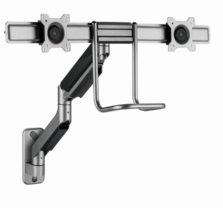 SUPORT de perete GEMBIRD, pt 2 TV/monitor plat, diag. max 17" - 32", rotatie, inclinare, pliere, 1 ~ 8 kg, "MA-WA2-02" — miniatură