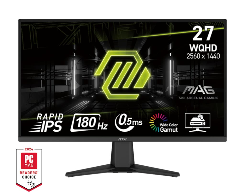MSI MAG 275QF 27inch Rapid IPS WQHD 180Hz 300cd/m2 0.5ms 2xHDMI DP "MAG 275QF"
