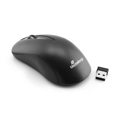 MediaRange 3-button wireless optical mouse, black "MROS209" — miniatură