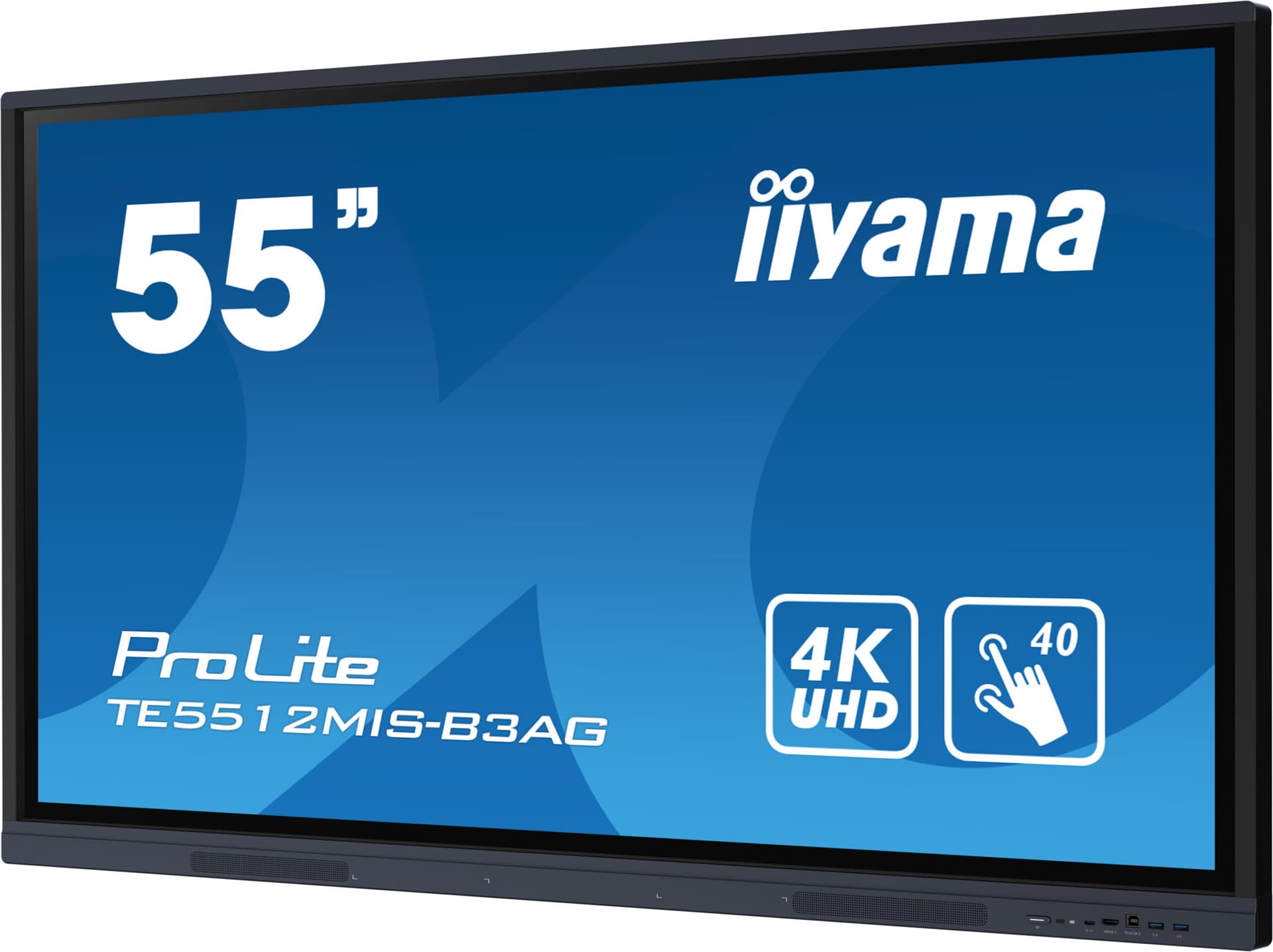 The TE5512MIS-B3AG is an exceptional 4K UHD interactive display designed by iiyama to enhance collaboration,LCD screen, PureTouch-IR, iiWare 10 with Android 11. "TE5512MIS-B3AG" — miniatură