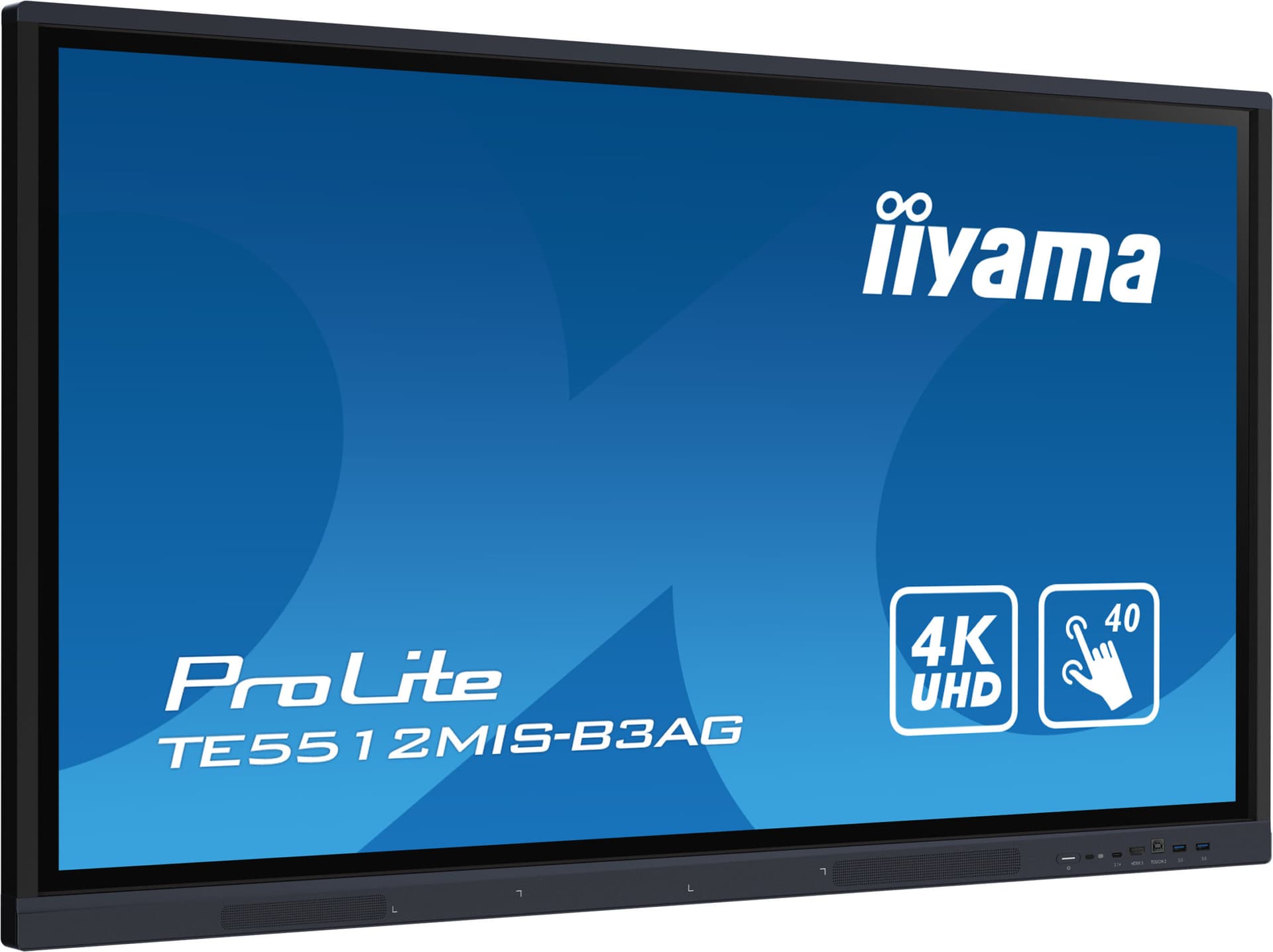 The TE5512MIS-B3AG is an exceptional 4K UHD interactive display designed by iiyama to enhance collaboration,LCD screen, PureTouch-IR, iiWare 10 with Android 11. "TE5512MIS-B3AG" — miniatură