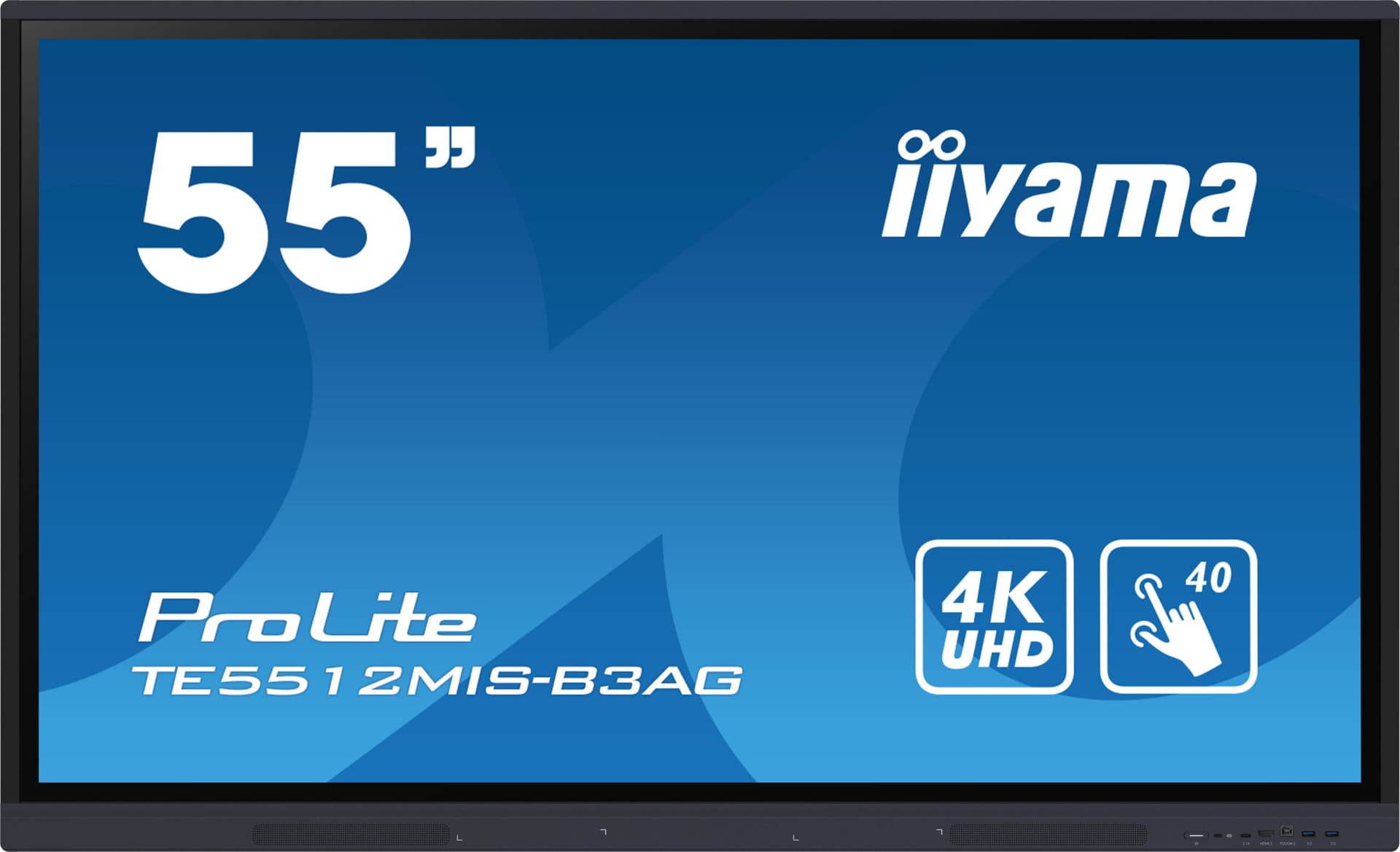 The TE5512MIS-B3AG is an exceptional 4K UHD interactive display designed by iiyama to enhance collaboration,LCD screen, PureTouch-IR, iiWare 10 with Android 11. "TE5512MIS-B3AG" — miniatură