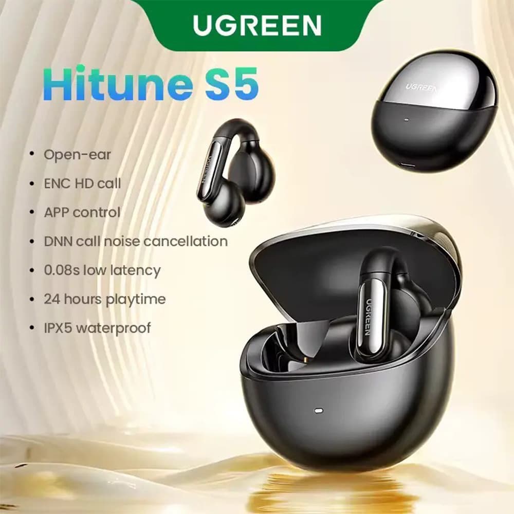 CASTI Ugreen, "WS210" HiTune S5 True Wireless, 30 ore baterie, TWS, incarcare USB Type-C, bluetooth 5.4, negru, "45760" - 6941876247608 — miniatură