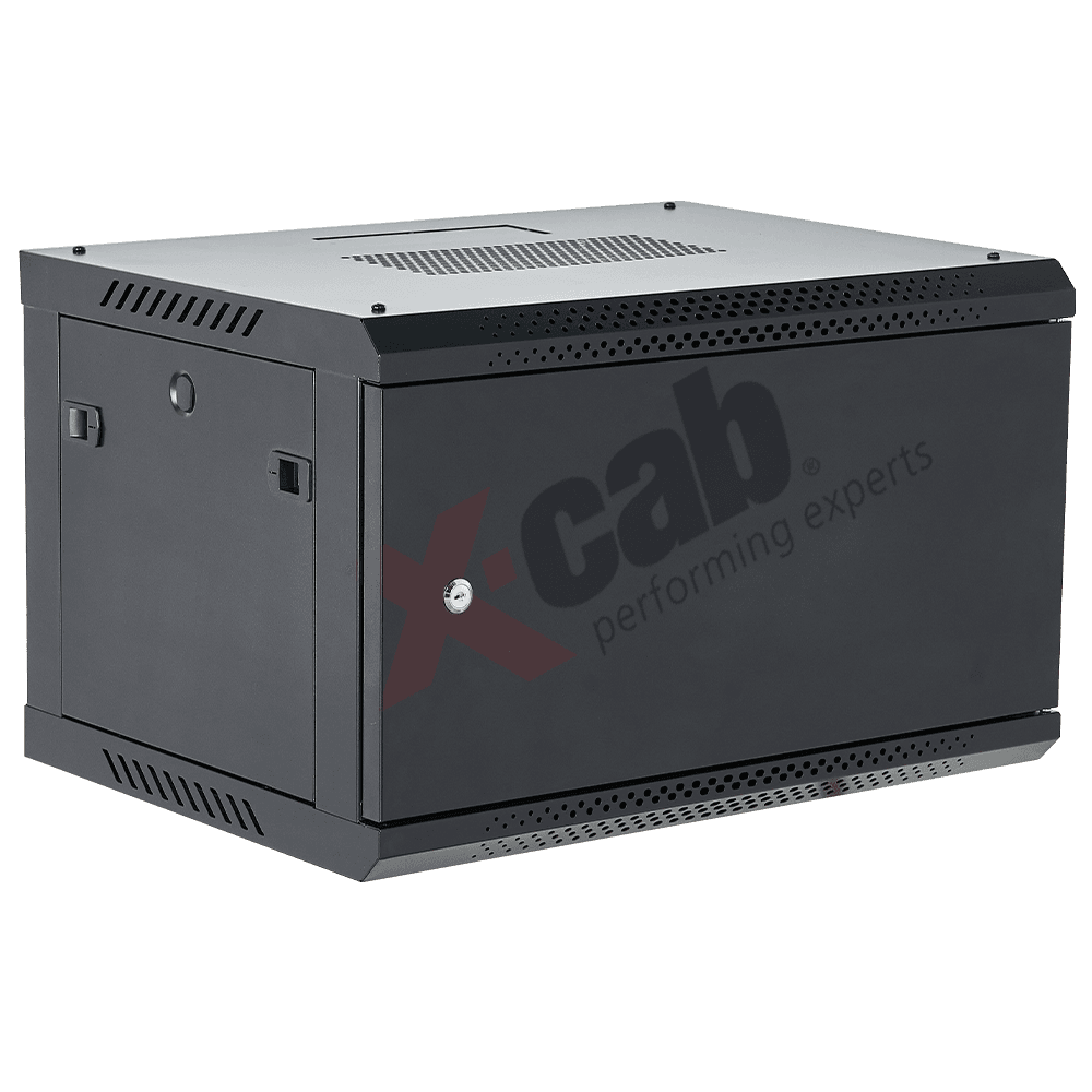 Cabinet metalic de perete 19", tip rack wallmount, 12U 600x450 mm, Xcab M Gri "Xcab-12U45M.9004"