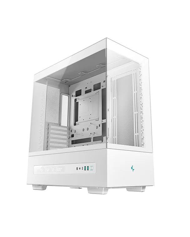 CARCASA DeepCool "CH690 DIGITAL WH", middle tower, gaming, fara sursa, suporta 10xfan, PSU shroud, USB Type-C x 1, USB 3.1 gen1 x 2, audio+mic, 8 sloturi expansiune, alb, "R-CH690-WHNNA0D-G-1"