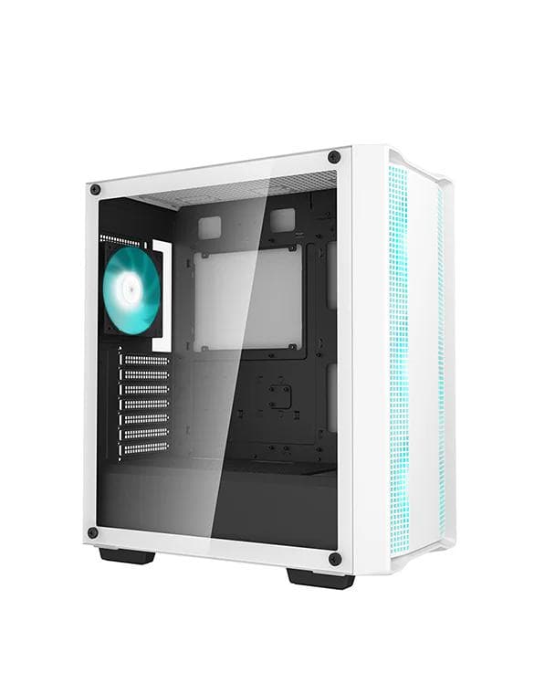 CARCASA DeepCool "CC560 MESH V2", middle tower, gaming, fara sursa, suporta 8xfan, 4xfan inclus, USB 3.2 gen1 x 2, audio, 7 sloturi expansiune, alb, "R-CC560-WHAMA4-G-2"