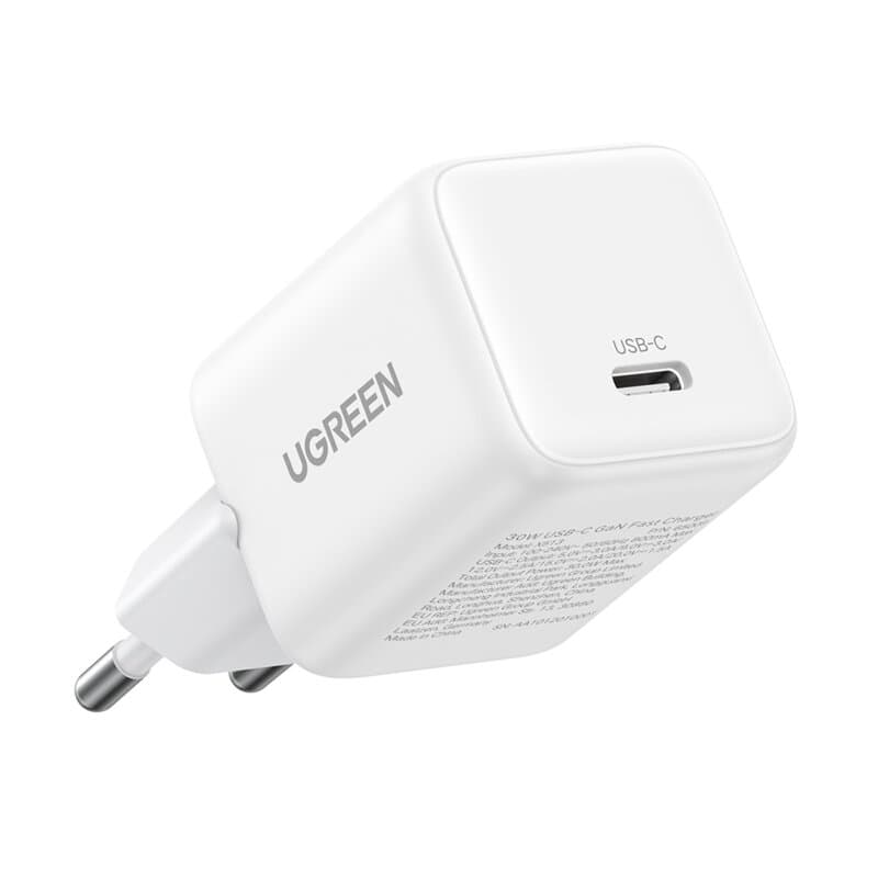 INCARCATOR retea Ugreen GaN "X513" Quick Charge 30W, 1 x USB Type-C, alb "65009" — miniatură