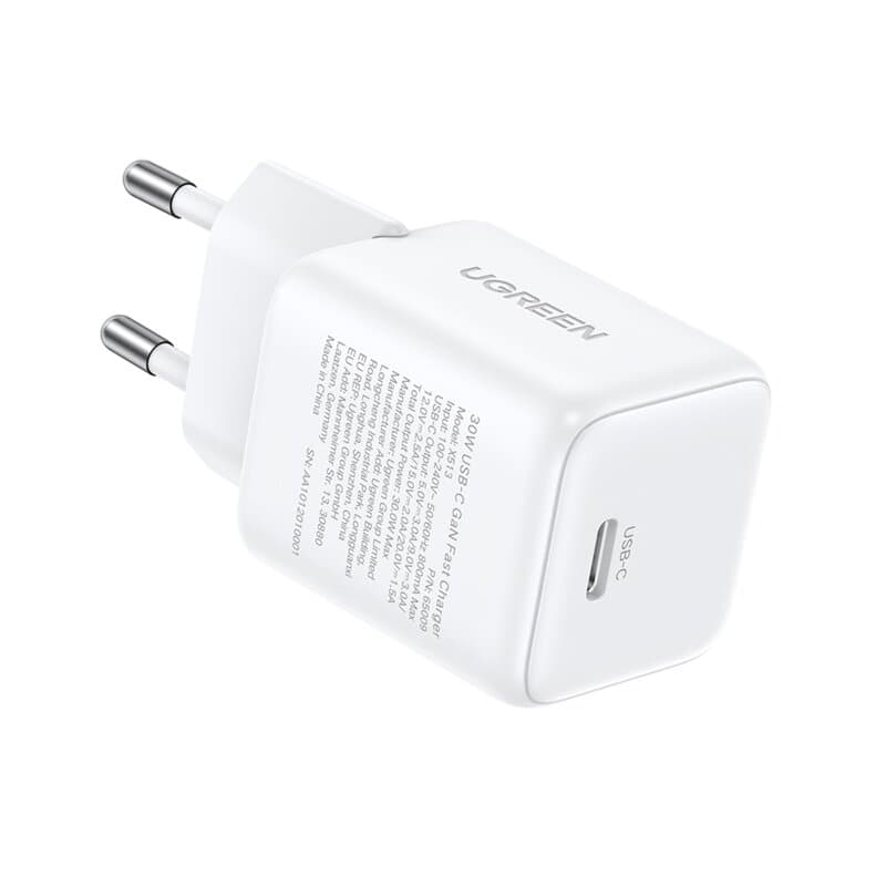 INCARCATOR retea Ugreen GaN "X513" Quick Charge 30W, 1 x USB Type-C, alb "65009" — miniatură