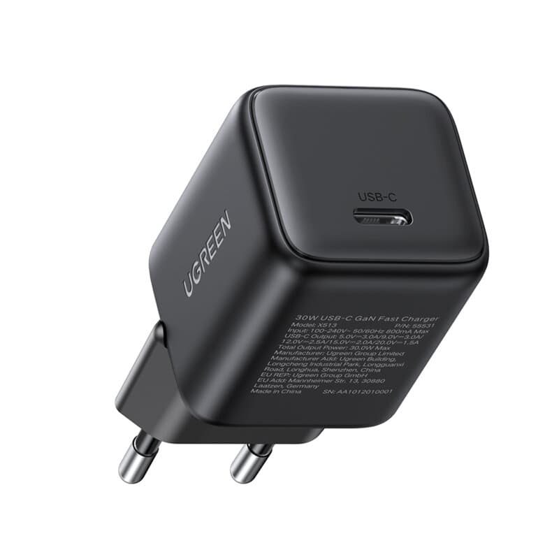 INCARCATOR retea Ugreen GaN "X513" Quick Charge 30W, 1 x USB Type-C, negru "65007"