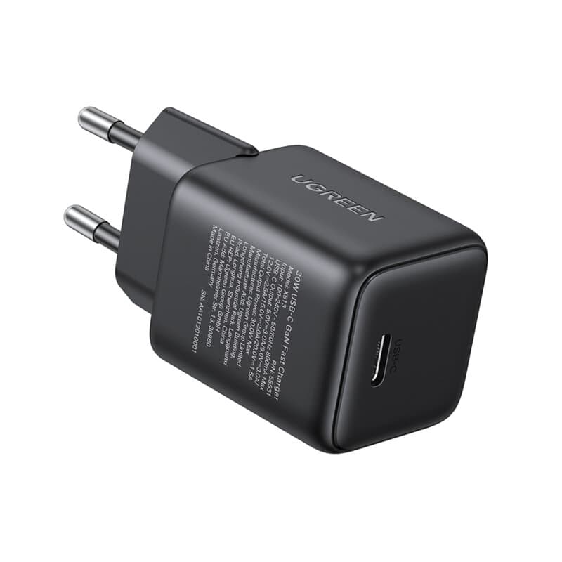 INCARCATOR retea Ugreen GaN "X513" Quick Charge 30W, 1 x USB Type-C, negru "65007" — miniatură