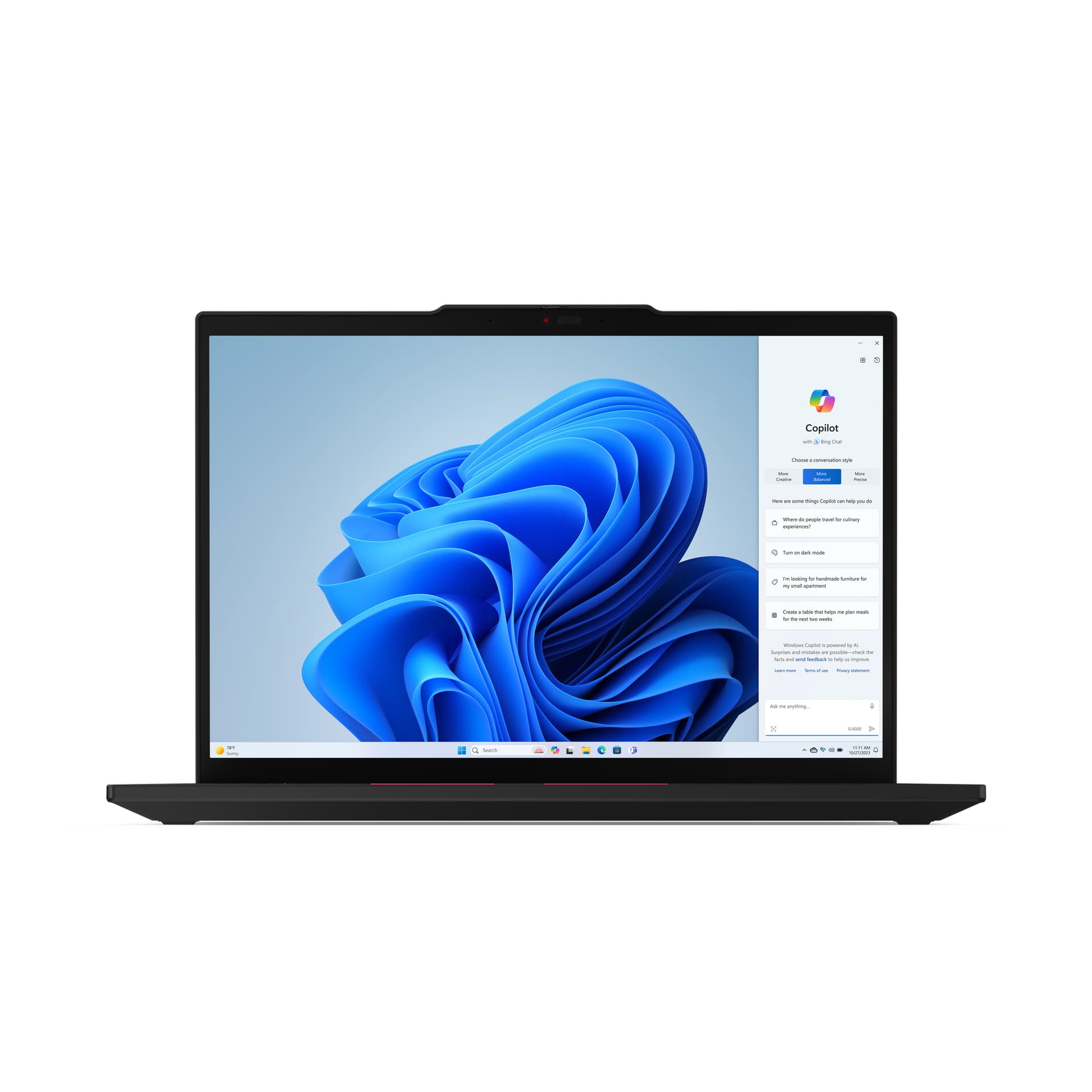 14 ThinkPad T14 Gen 5, WUXGA IPS Touch, Procesor AMD RyzenTM 7 8840U (16M Cache, up to 5.10 GHz), 16GB DDR5, 1TB SSD, AMD Radeon 780M, Win 11 Pro, Black "21MC002XRI" ( — miniatură