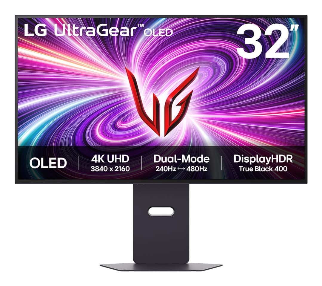 Gaming UltraGear 32GS95UV-B 31.5 inch UHD / FHD OLED 0.03 ms Dual mode 240 Hz / 480 Hz HDR FreeSync Premium Pro & G-Sync Compatible "32GS95UV-B"