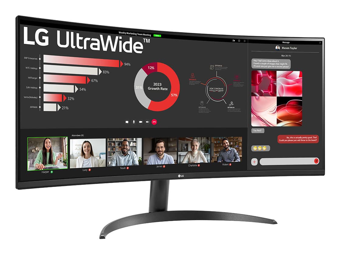UltraWide 34WR50QK-B Curbat 34 inch UWQHD VA 5 ms 100 Hz HDR "34WR50QK-B" — miniatură