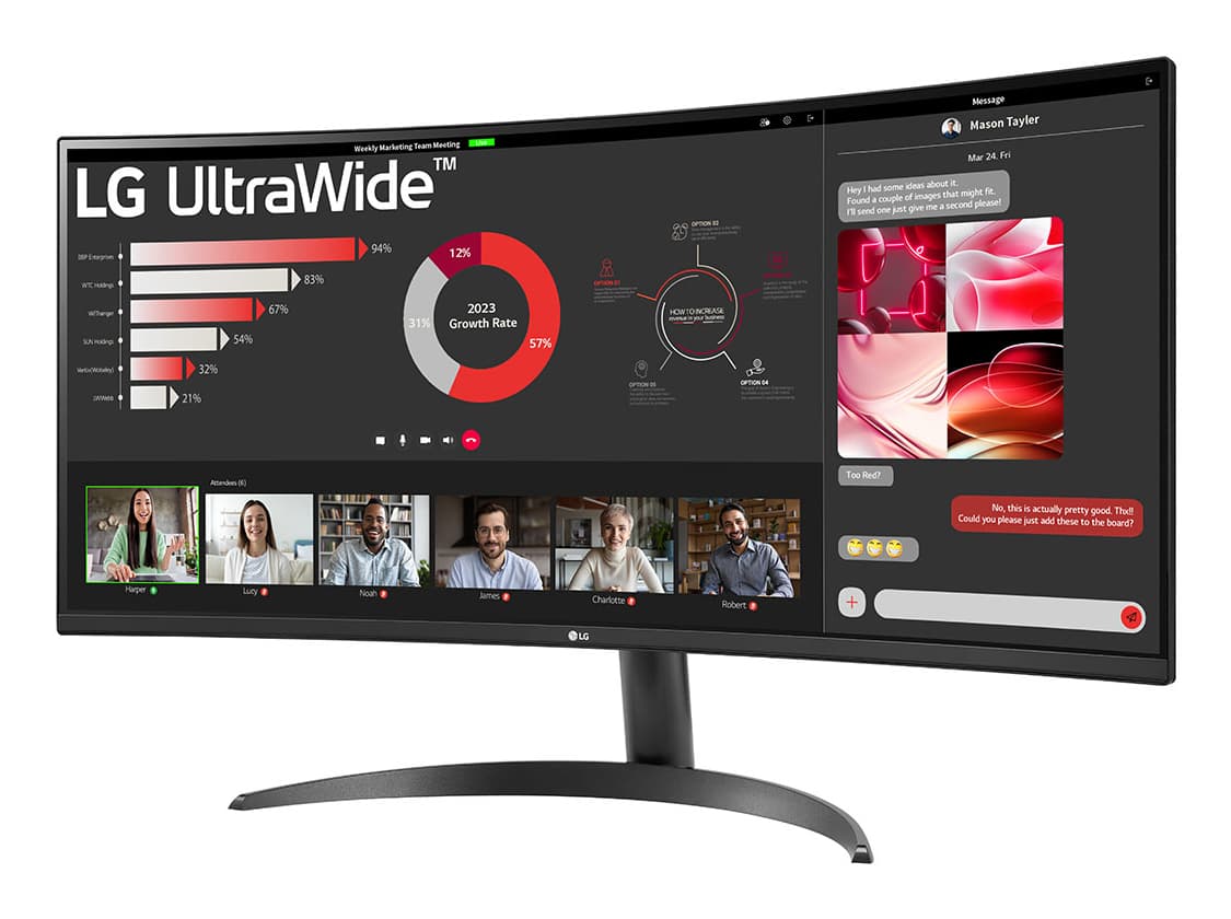 UltraWide 34WR50QK-B Curbat 34 inch UWQHD VA 5 ms 100 Hz HDR "34WR50QK-B" — miniatură