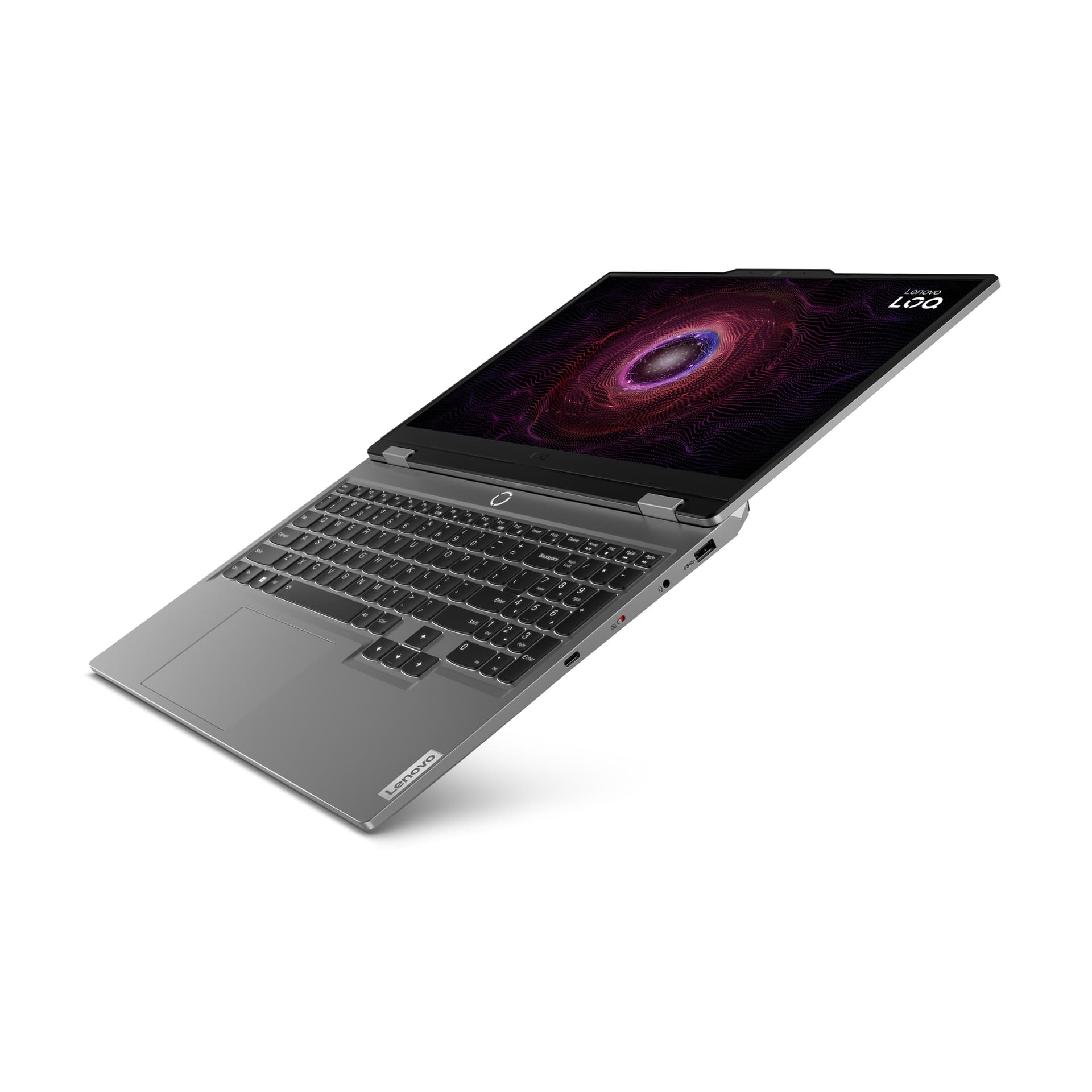 Gaming 15.6 LOQ 15ARP9, FHD IPS 144Hz G-Sync, Procesor AMD RyzenTM 7 7435HS (16M Cache, up to 4.50 GHz), 16GB DDR5, 512GB SSD, GeForce RTX 4070 8GB, No OS, Luna Grey "83JC00EQRM" ( — miniatură