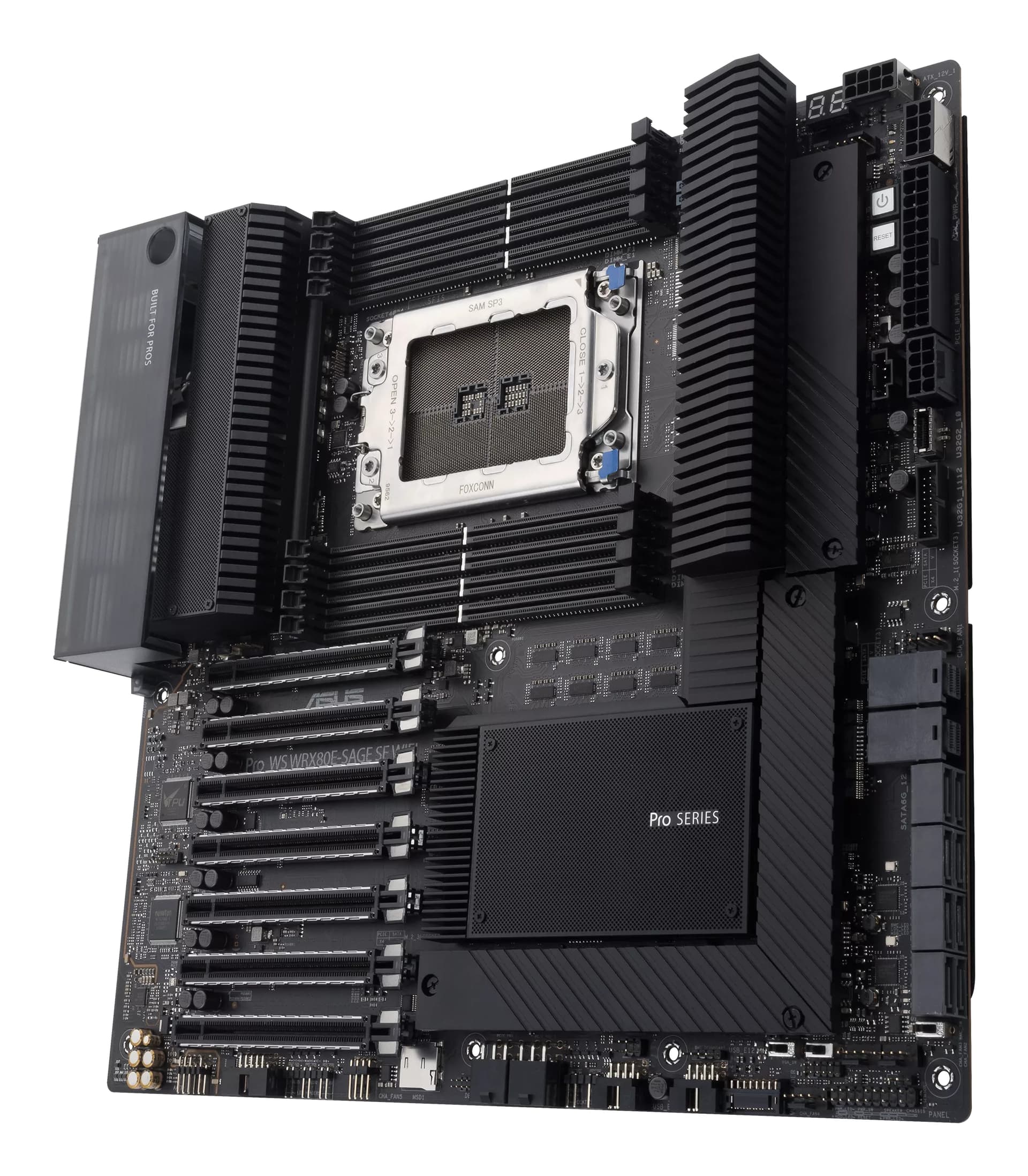 Placa de baza Pro WS WRX80E-Sage SE WIFI, AMD WRX80, socket sWRX8, eATX "90MB1590-M0EAY0" — miniatură