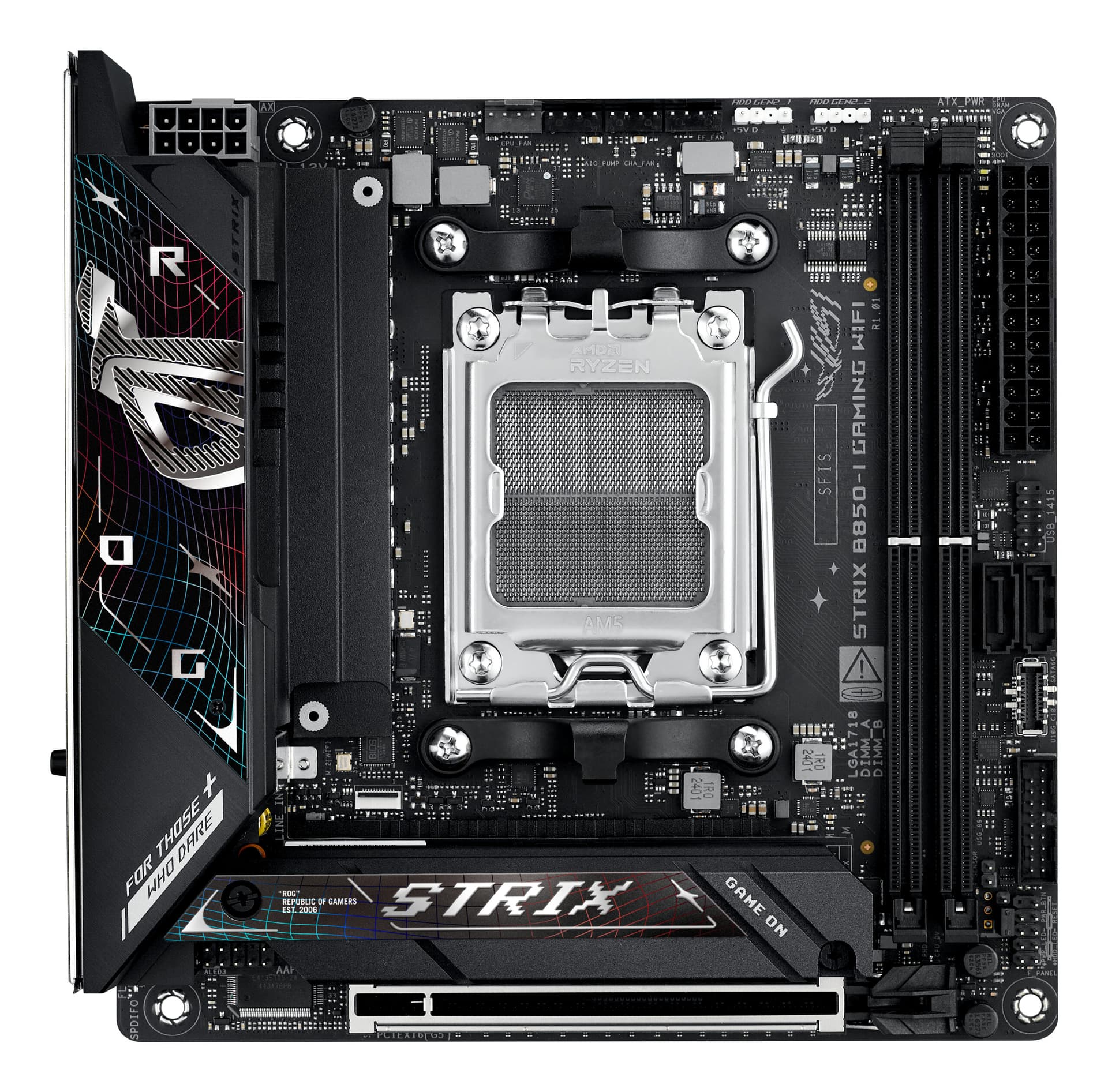 Placa de baza ASUS ROG STRIX B850-I GAMING WIFI AMD B850 Socket AM5 mini ITX "90MB1K30-M0EAY0" — miniatură