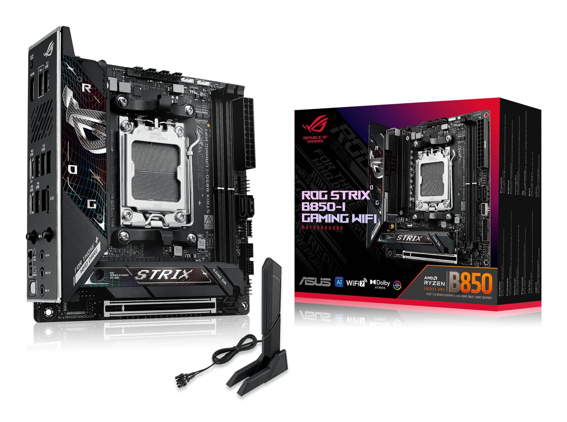 Placa de baza ASUS ROG STRIX B850-I GAMING WIFI AMD B850 Socket AM5 mini ITX "90MB1K30-M0EAY0"