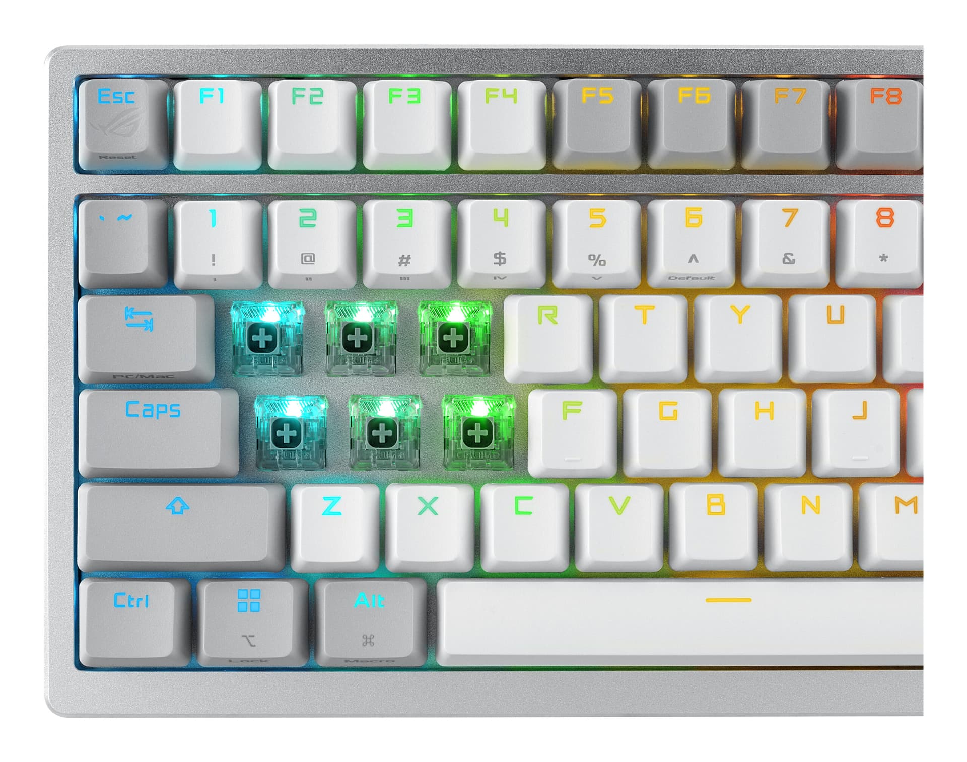 Tastatura Mecanica Gaming ASUS ROG Azoth, RGB, USB, Alb — miniatură