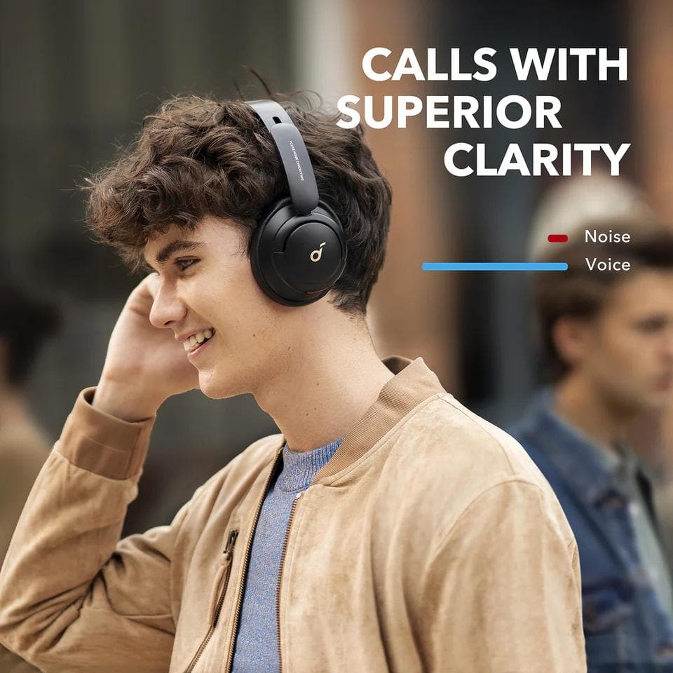Casti Over-ear Anker "Soundcore Q30", tip over-ear, utilizare multimedia, Bluetooth si fir, durata baterie pana la 80 ore, pliabile, 2 x mic, ANC, negru, "A3028313" - 0194644062132 — miniatură