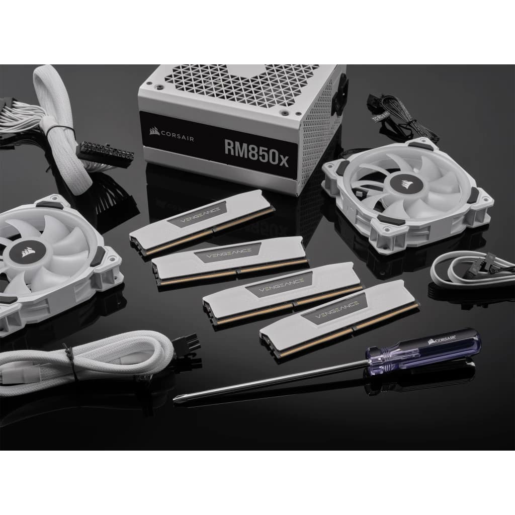 CR VENGEANCE 32GB (2x16GB) DDR5 KIT WHIT "CMK32GX5M2B5600C40W" — miniatură