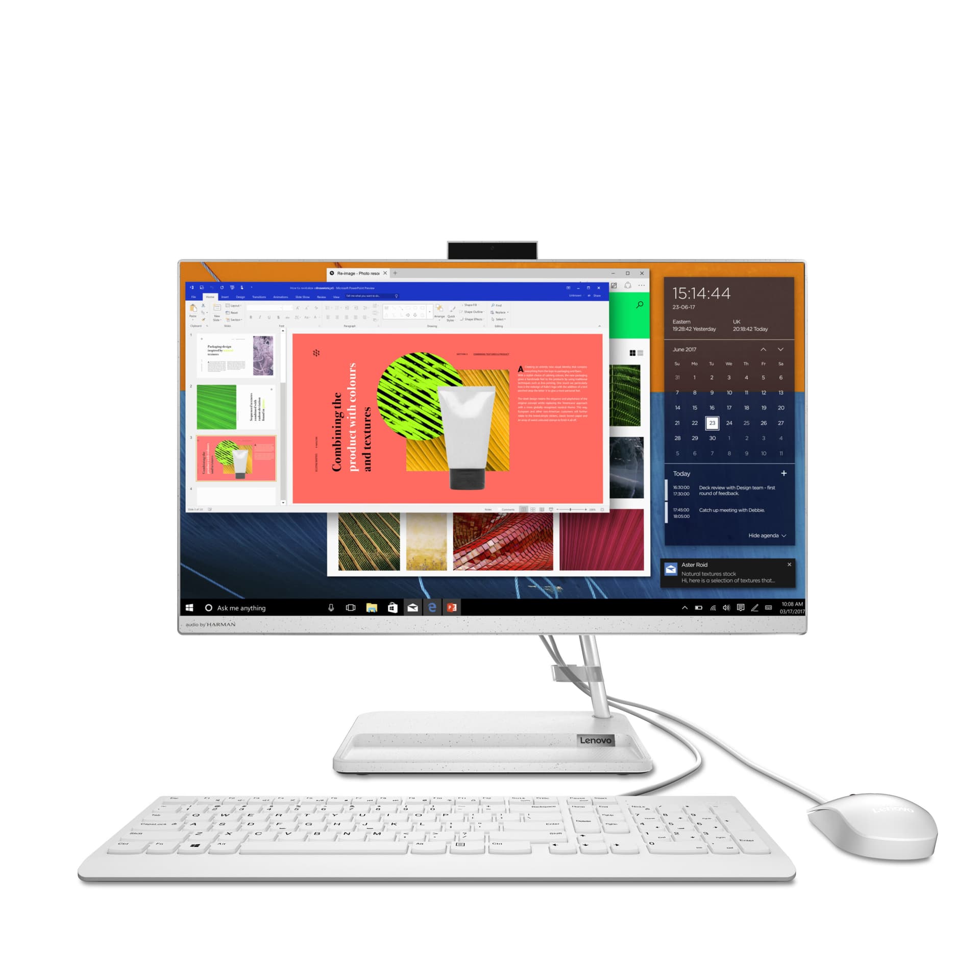 IdeaCentre 3 24ALC6, 23.8 inch FHD IPS, Procesor AMD Ryzen 7 7730U 2.0GHz, 16GB RAM, 512GB SSD, Radeon Graphics, Camera Web, no OS "F0G1013URI" — miniatură