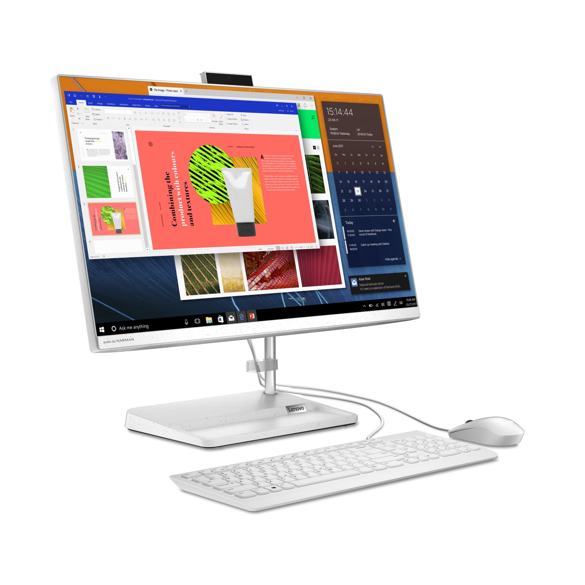 IdeaCentre 3 24ALC6, 23.8 inch FHD IPS, Procesor AMD Ryzen 5 7430U 2.3GHz, 16GB RAM, 512GB SSD, Radeon Graphics, Camera Web, no OS "F0G1013VRI" — miniatură