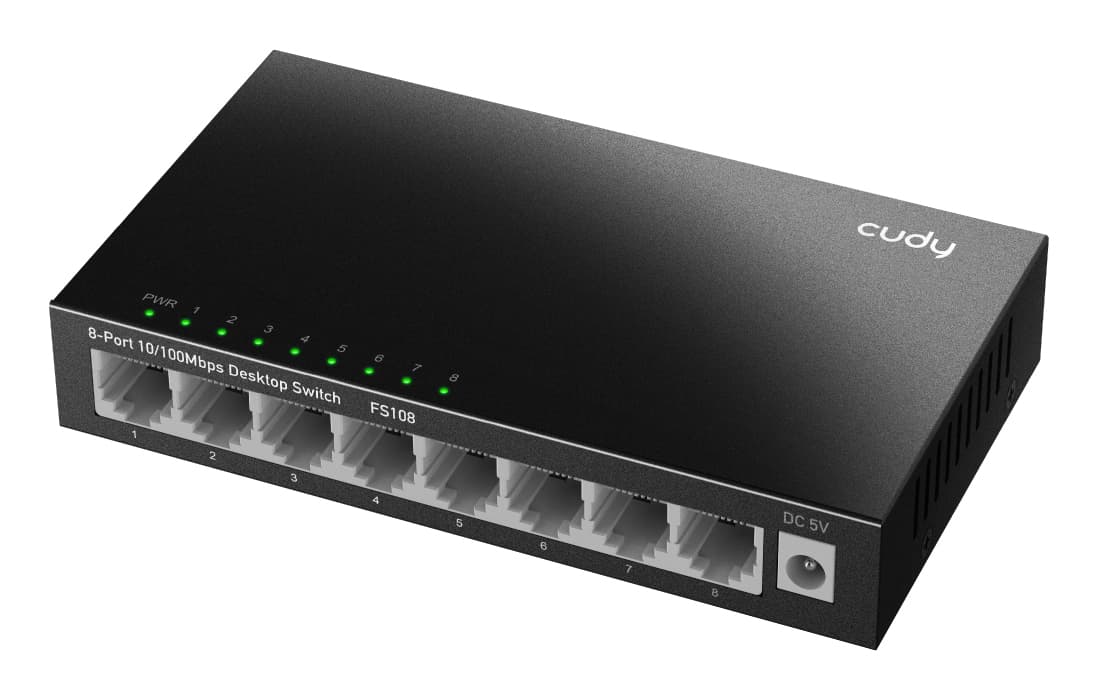 CUDY 8-Port 10/100 Mbps Metal Switch "FS108" — miniatură