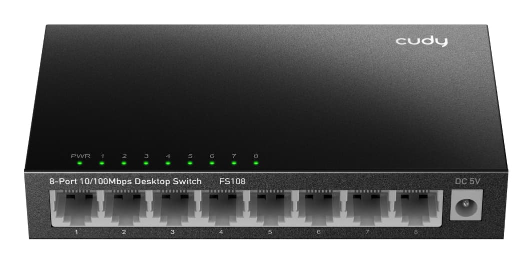 CUDY 8-Port 10/100 Mbps Metal Switch "FS108"