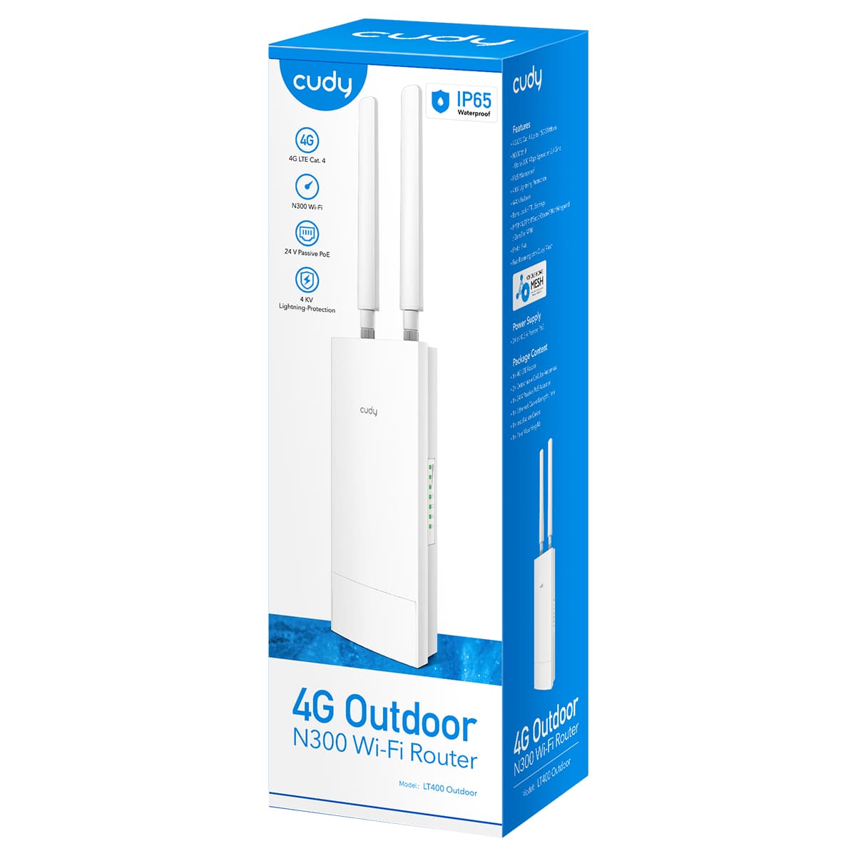 CUDY Outdoor 4G LTE Cat 4 N300 Wi-Fi Rou "LT400 OUTDOOR" — miniatură