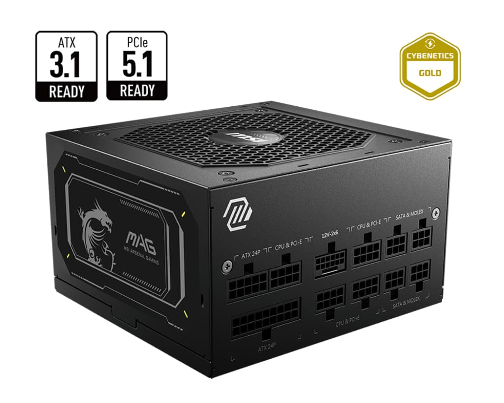 MAG A750GL PCIE5 II, 80+ Gold, 750W "MAG A750GL PCIE5 II" — miniatură