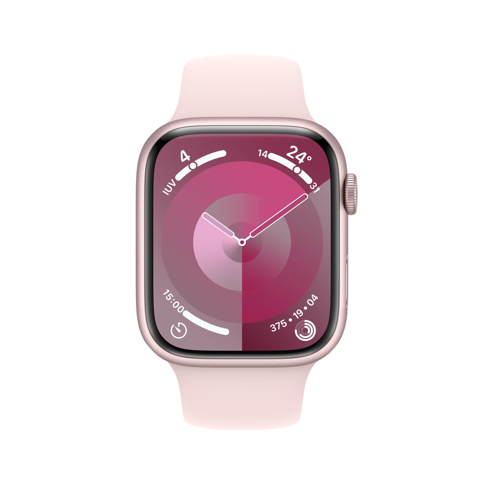 Smartwatch Watch Series 9 LTE 45mm Pink Aluminium Case with Sport Band M/L Light Pink "MRML3" — miniatură