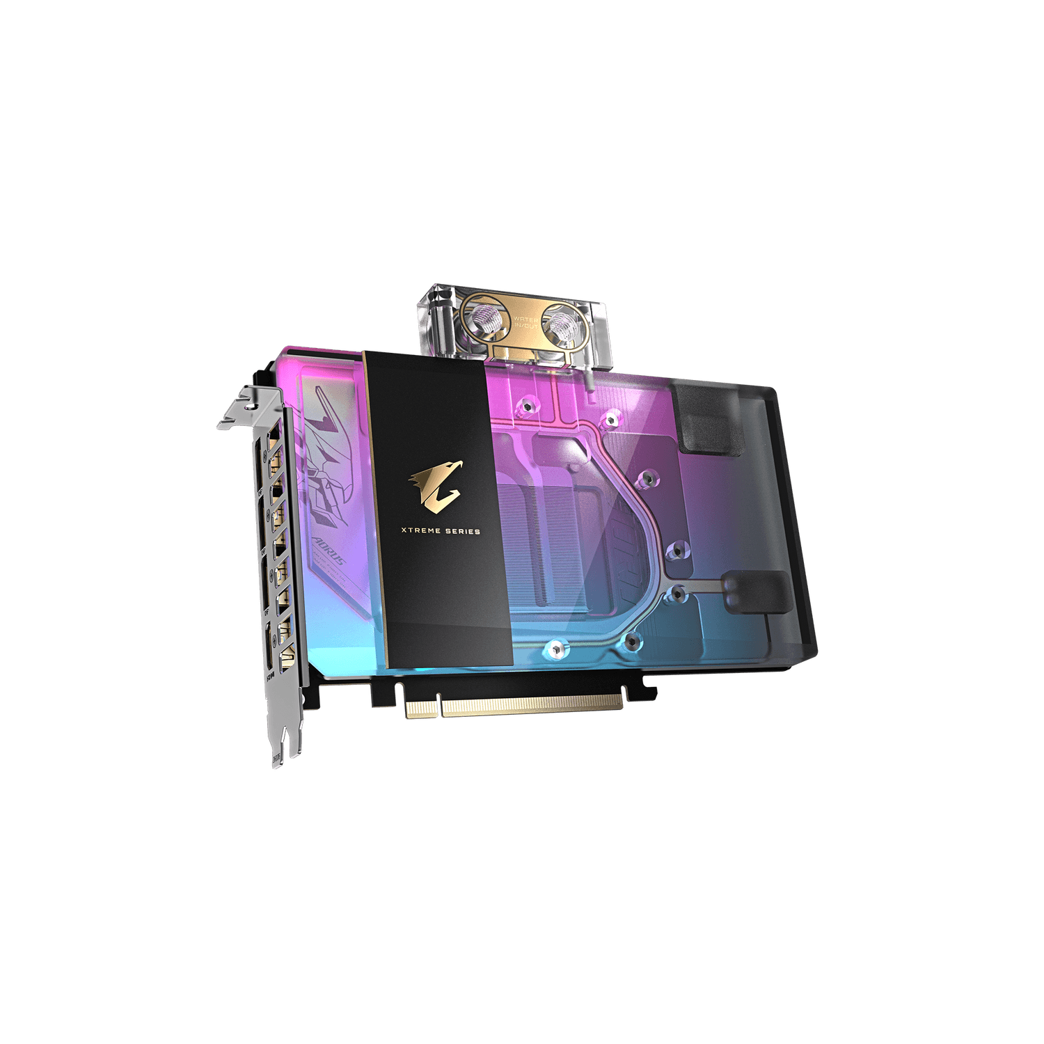 GIGABYTE AORUS GeForce RTX 5080 XTREME WATERFORCE Water Block 16GB, 256 bit, Negru "N5080AORUSX WB-16GD" — miniatură