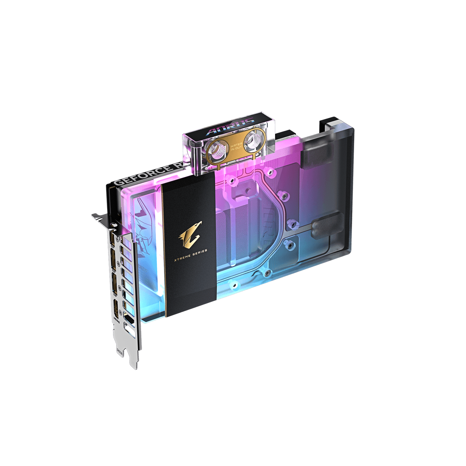 GIGABYTE AORUS GeForce RTX 5080 XTREME WATERFORCE Water Block 16GB, 256 bit, Negru "N5080AORUSX WB-16GD" — miniatură