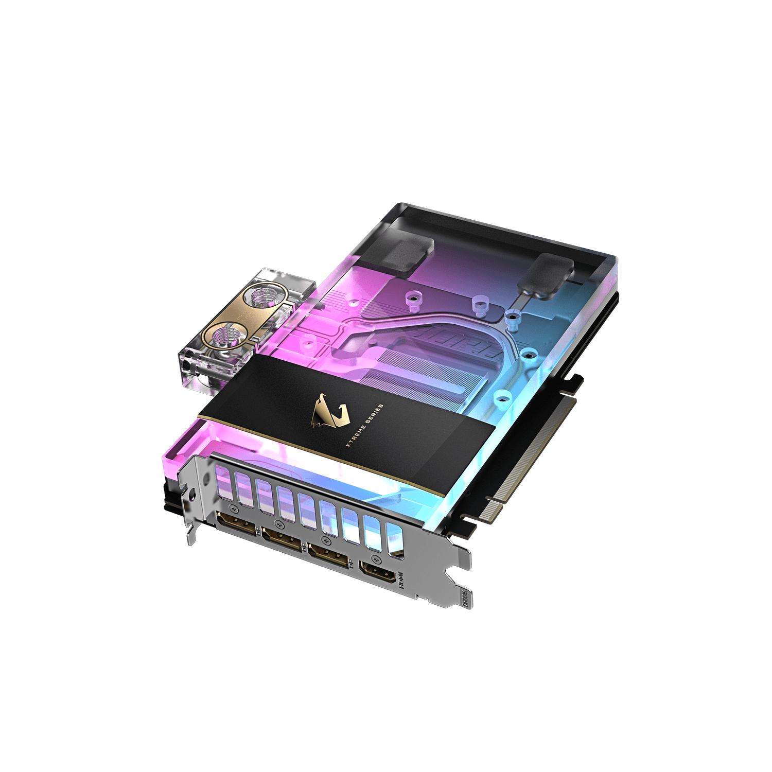 GIGABYTE AORUS GeForce RTX 5080 XTREME WATERFORCE Water Block 16GB, 256 bit, Negru "N5080AORUSX WB-16GD" — miniatură