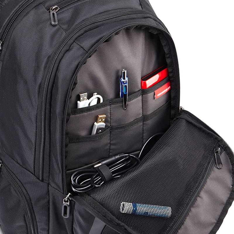 RUCSAC CASE LOGIC, pt. notebook de max. 15.6 inch, 2 compartimente, buzunar frontal x 2 | buzunar lateral x 2, waterproof, nylon, negru, 3205286 "RBP315 BLACK" — miniatură