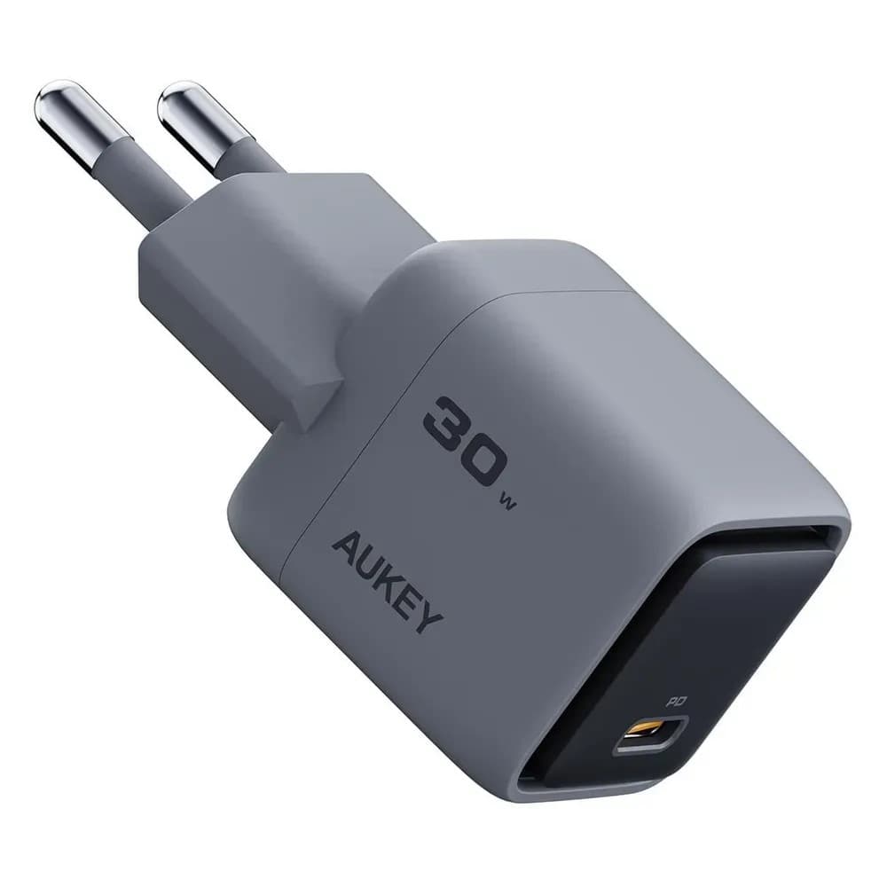 Alimentator retea Aukey, PA-C1 GY, 30W, fast charge, 1 x USB-C, negru, "LLTSDEN1059204" - 689323788170