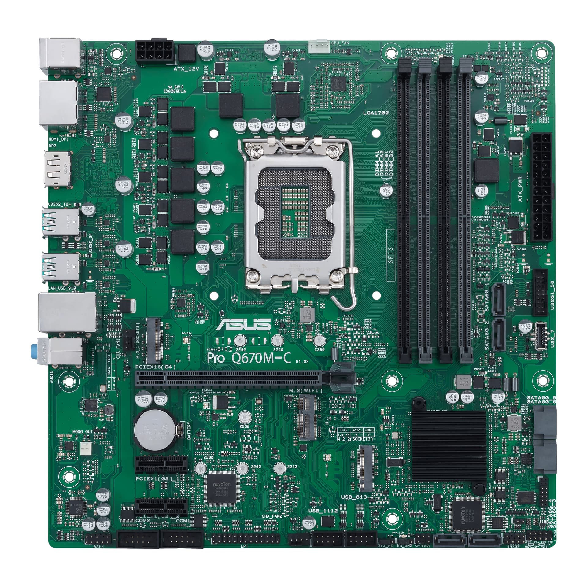 Placa de baza ASUS Pro Q670M-C-CSM - motherboard - micro ATX - LGA1700 Socket - Q670 "90MB19E0-M0EAYC"