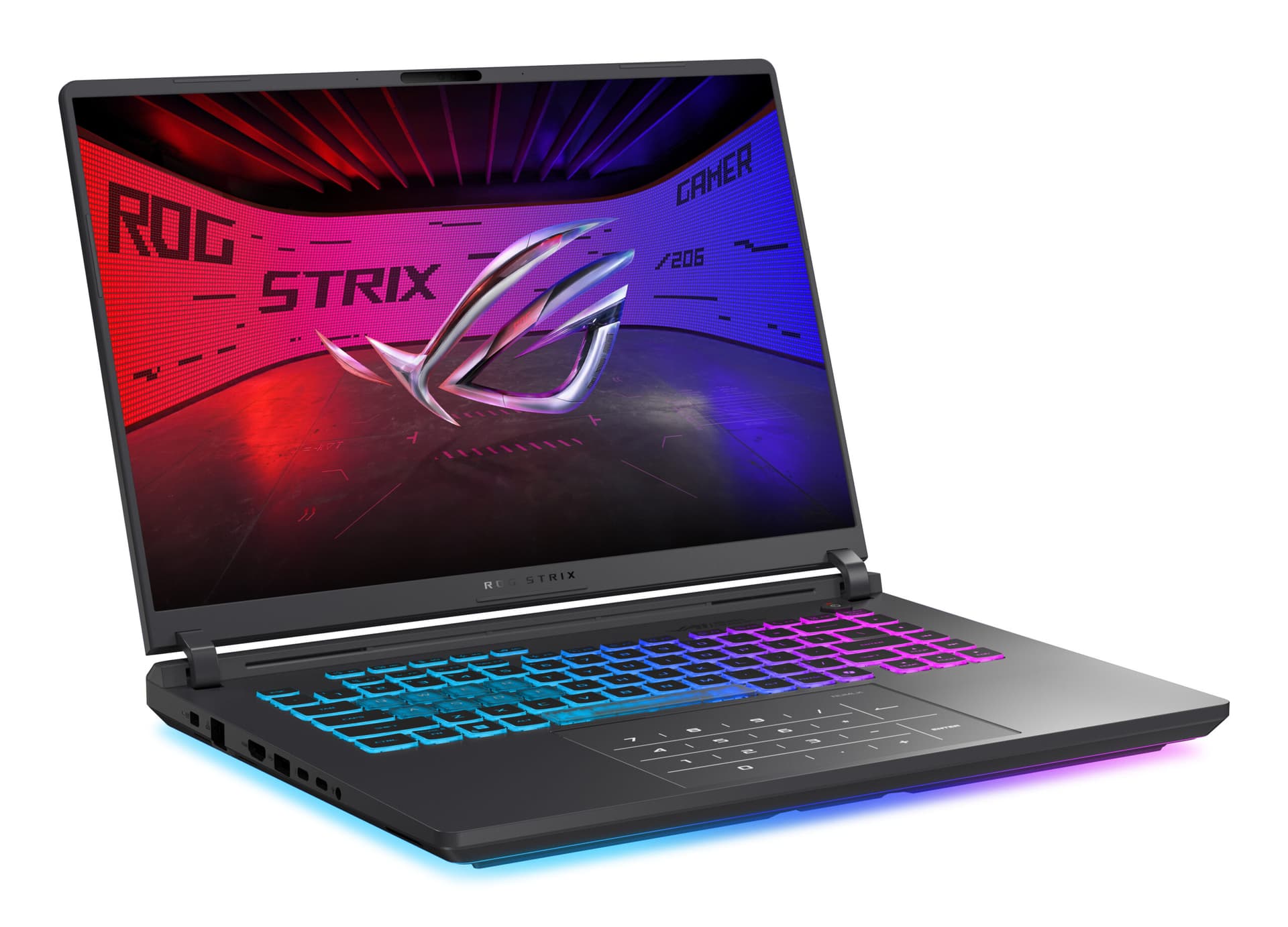 Laptop ASUS 16-inch ROG Strix G16 G615JHR-RV081, Intelxxxx CoreTM i7 14650HX 2.2 GHz, DDR5 32GB, Intelxxxx UHD Graphics, 512GB PCIexxxx 4.0 NVMeTM M.2 SSD, No preinstalled OS, Eclipse Gray, "90NR0LL1-M00320" — miniatură
