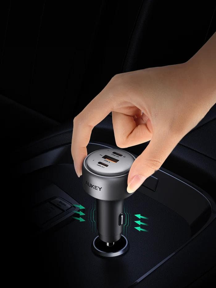 MOBILE CHARGER CAR 100W/3PORT CC-P3 AUKEY "CC-P3" — miniatură