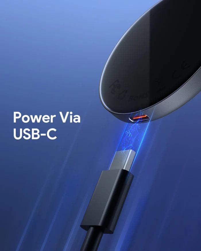 Statie de incarcare wireless Aukey, LC-MC10, 15W, fast charge, 1 x USB-C, negru, "LLTSN1048333" - 689323787036 — miniatură