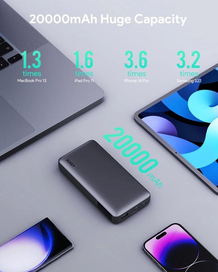 POWER BANK USB 20000MAH 30W/PB-Y42 AUKEY "PB-Y42" — miniatură