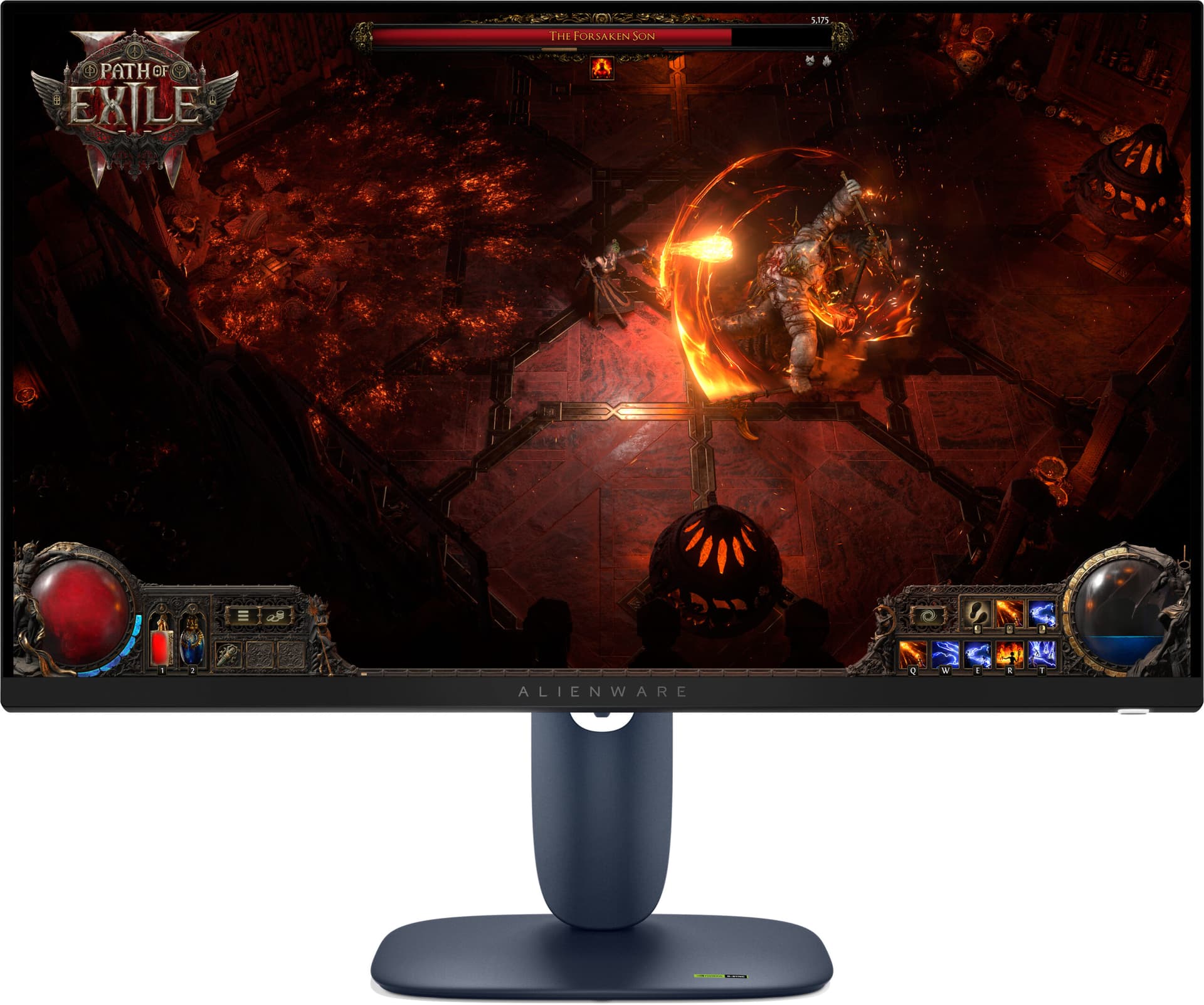 Dell Alienware 27 Gaming Monitor - AW2725DM 27" WQHD 2560x1440 180Hz, 109 PPI, 16:9, 400cd/m2, IPS, 1000:1, 1ms/2ms/4ms, DP, HDMI, USB, Height, Swivel, Tilt, Pivot "AW2725DM-05" — miniatură