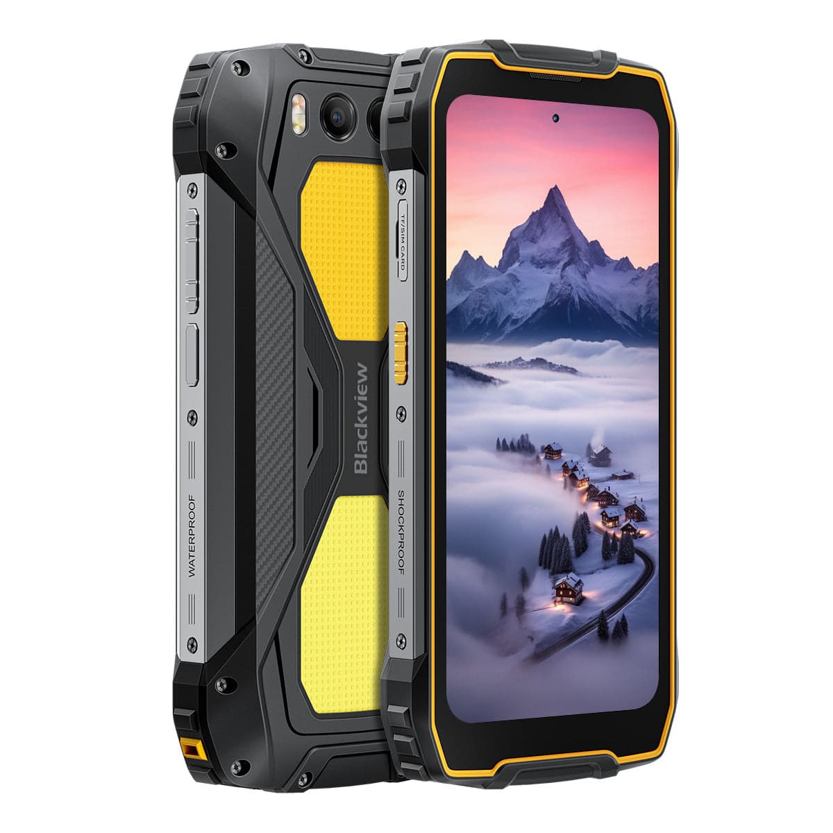 Blackview BV7300 LTE 6.67" HD+IPS 720x1604 90Hz Corning 5th MT6769V Octa-core 2.0GHz 6+256GB CAM Front 32MP Rear 50+20MP Night vision, 15000mAh NO Charger Dual Camping lights Yellow "BV7300_Y_EU" — miniatură