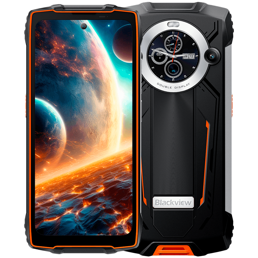 Blackview Rugged BV8200 LTE 6.5-inch FHD+IPS 1080x2400 120Hz Corning 3th + 1.3-inch 360x360 12+256GB 8800mAh NO Charger CAM Front 32MP Rear 50+13MP Orange "BV8200_OR_EU"
