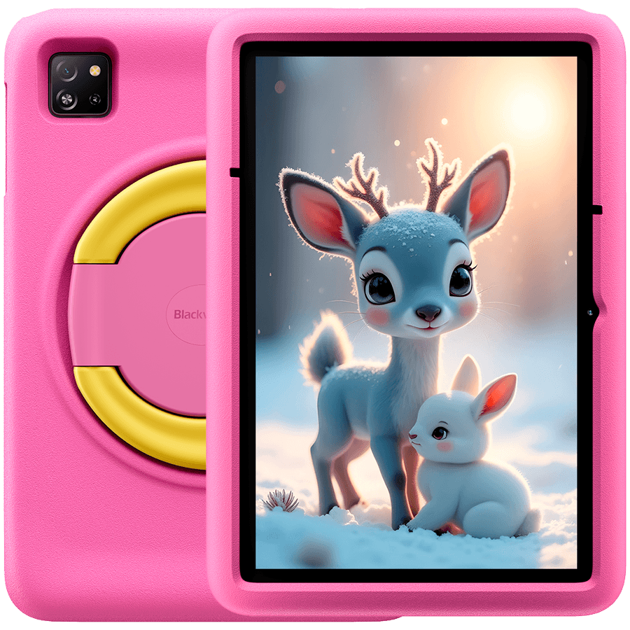 Blackview Tab 60 Pro Kids 4GB/128GB, 10.1-inch HD+ 800x1280 IPS 60Hz, 5MP Front/8MP Back Cam Battery 7700mAh, LTE, USB Type-C, Android 15, SD card slot, Rose Pink "BVTAB60PRO_KIDS-PK"