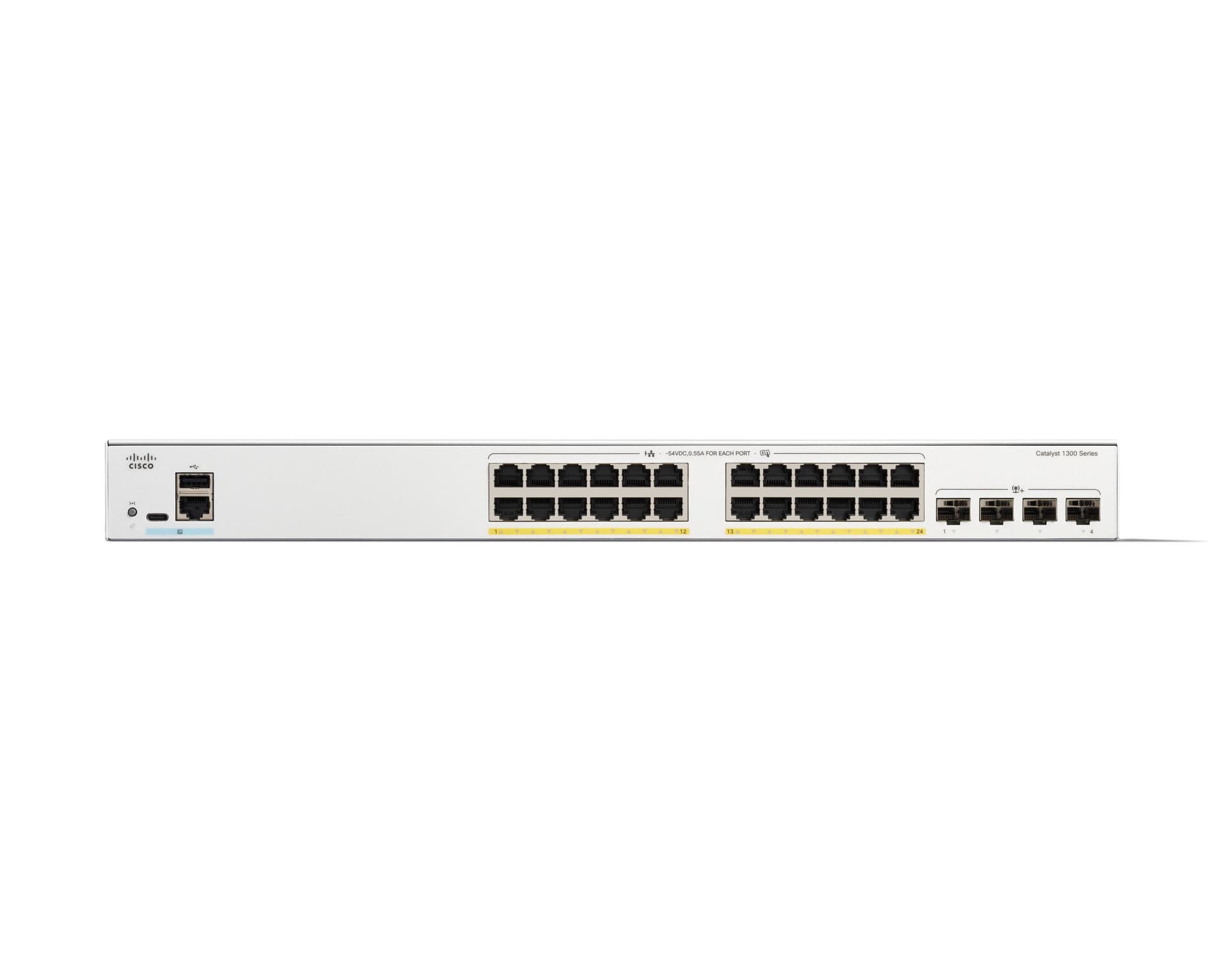 Switch Catalyst 1300 24-port GE, PoE, 4x10G SFP+ "C1300-24P-4X"&nbsp;&nbsp;&nbsp;&nbsp;&nbsp;&nbsp;&nbsp;&nbsp;&nbsp;&nbsp;&nbsp;&nbsp;&nbsp;&nbsp;&nbsp;&nbsp; — miniatură